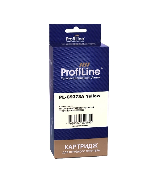 Картридж струйный ProfiLine PL-C9373A (№72) для HP DesignJet T1120ps/T1200/T2300/T1100 MFP Yellow