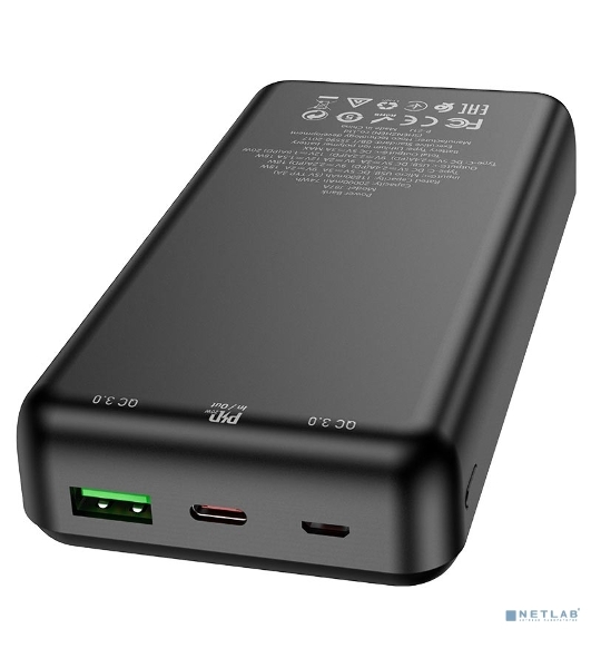 Портативный аккумулятор Hoco J87A 20000mAh, 3A, черный (61033)