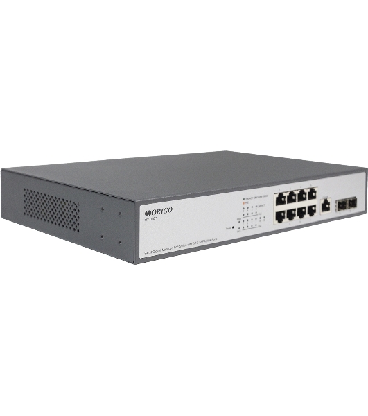 Коммутатор Managed L2 Switch 8x1000Base-T PoE, 2x1000Base-X SFP, PoE Budget 135W, RJ45 Console, 19' w/brackets