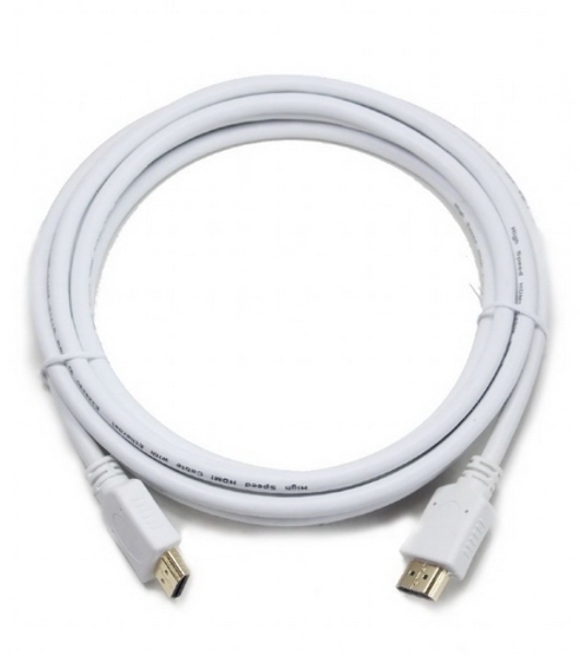 Кабель Cablexpert HDMI CC-HDMI4-W-6, 19M/19M, v2.0, медь, позол.разъемы, экран, 1.8м, белый, пакет