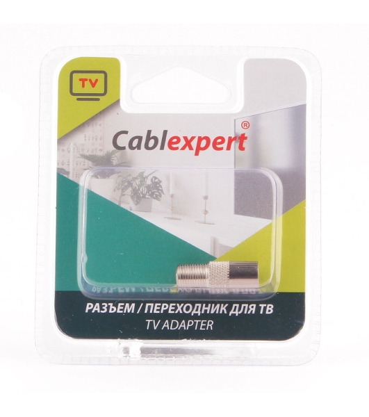 Переходник Cablexpert APL-FTVF-01, F (мама)/TV (мама), блистер