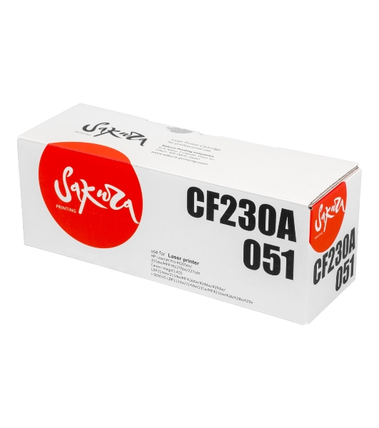 Картридж лазерный Sakura CF230A/051 для HP и Canon, черный, 1 700 к.