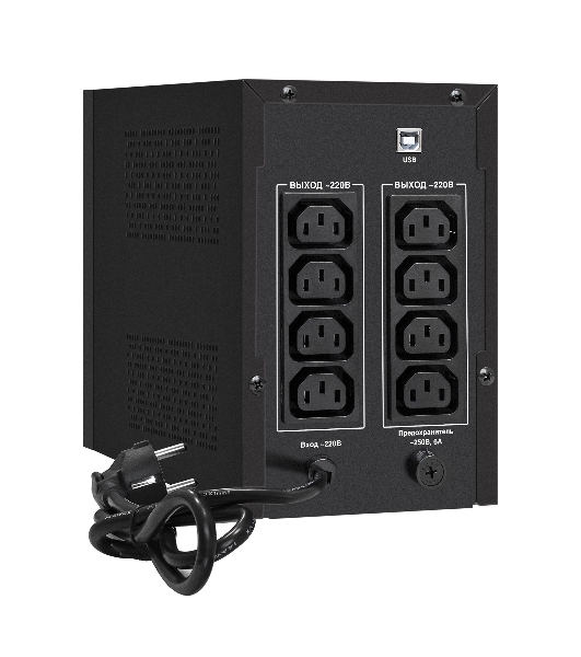 Источник бесперебойного питания ExeGate EP285488RUS SpecialPro UNB-1200.LED.AVR.C13.RJ.USB 1200VA/750W, LED, AVR, 6*IEC-C13, RJ45/11, USB, черный