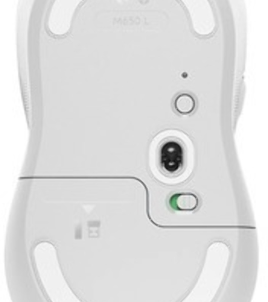 Мышь беспроводная Logitech Signature M650 L белый, 4000 dpi, радиоканал, Bluetooth, USB, кнопки - 5