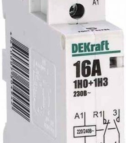 Модульный контактор 1НО+1НЗ 16А 230В МК-103 DEKraft