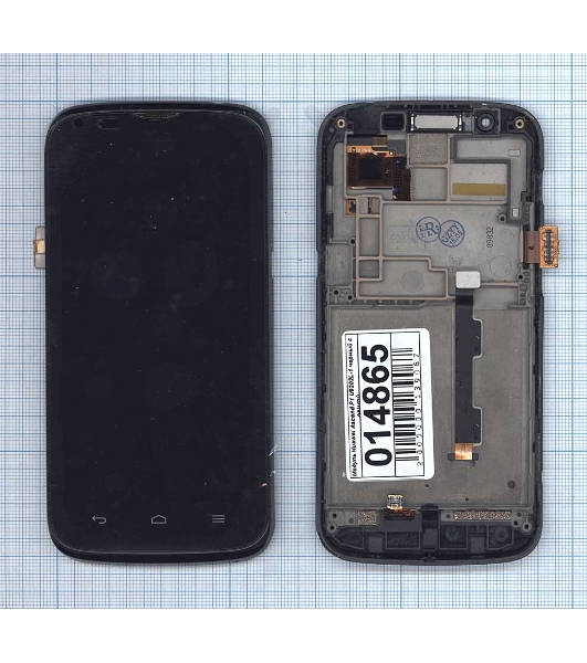 Дисплей для Huawei Ascend P1 LTE черный с рамкой