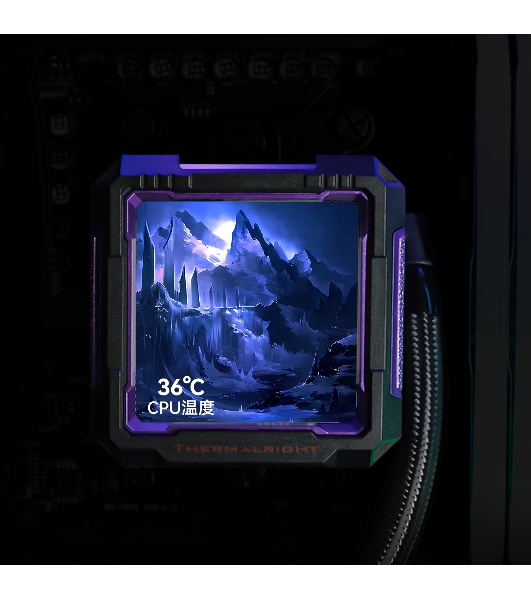 Водяное охлаждение для процессора Thermalright Frozen Warframe Pro 360 черный ARGb (360мм, черный, ARGb/Fans: 3x120мм, 70.84CFM, 29.8dBA, 2000RPM/Pump height 60мм, 23dBA, 3000RPM, Rad thickness 27mm/S: 1200, 1700, 1851, 2011, 2066, 115X, AM4, AM5)
