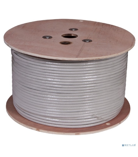 Кабель витая пара Rexant U/UTP, CAT 6A, ZH нг(А)-HF (LSZH), 4х2х0,57 мм, 23AWG, INDOOR, SOLID, серый, 305м PRO