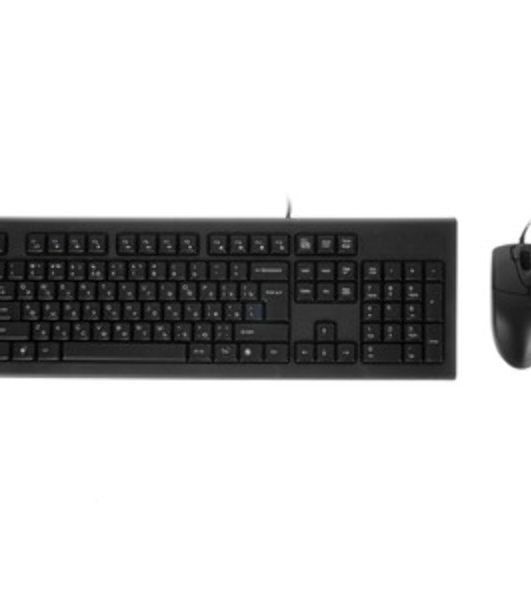 Комплект клавиатура+мышь A4Tech KR-8520D проводной, USB, 1200 DPI, чёрный