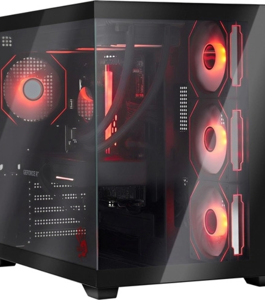 Компьютер Bloody BD-PC RAB84T2 TWR Ryzen 7 7700 (3.8) 32Gb SSD1Tb RTX5060 8Gb Windows 11 Home 64 2.5xGbitEth 650W черный (RUS) (2142055)