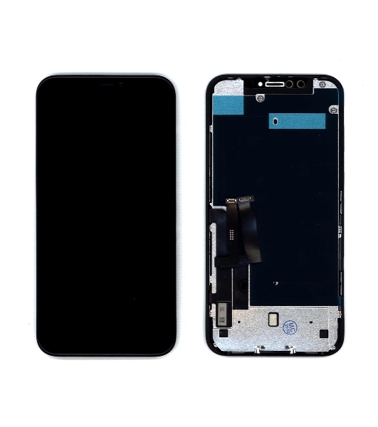 Дисплей для Apple iPhone XR в сборе с тачскрином и рамкой (AAA TFT), черный