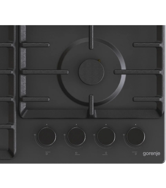 Газовая варочная панель Gorenje GW642SYB, 4 конфорки, эмалированная сталь, черный