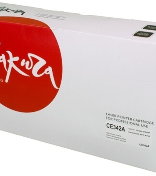 Картридж лазерный Sakura CE342A для HP LJ 700/775, желтый, 16 000 к.