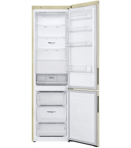 Холодильник LG GA-B509CECL бежевый, двухкамерный, 277/107л, морозилка снизу, No Frost