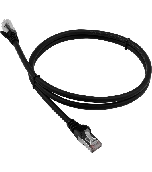 Патч-корд LANMASTER LSZH FTP cat.6, 1.0 м, черный