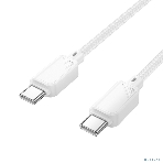 Кабель USB2.0 Hoco Type-C/Type-C, 3А, 60Вт, нейлоновая оплетка, X113, 1м, белый, коробка, фото5