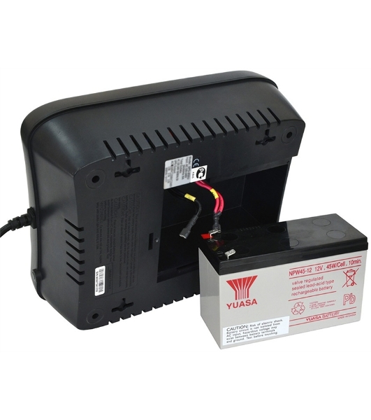 Источник бесперебойного питания Powercom Back-UPS SPIDER, Line-Interactive, LCD, AVR, 550VA/330W, Schuko, USB, черный (1456259)