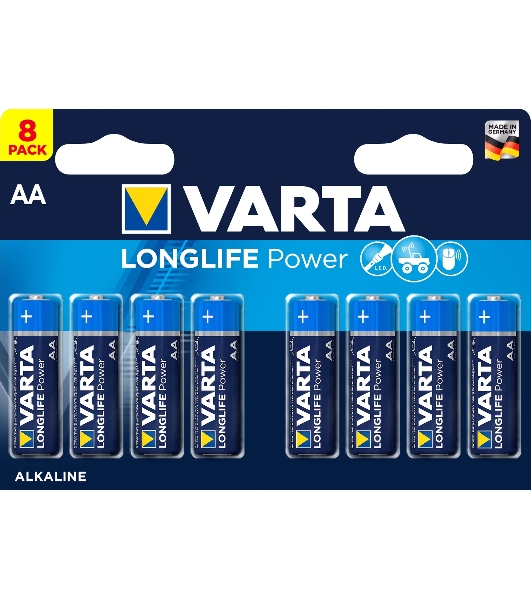 Батарейка Varta LONGLIFE POWER (HIGH ENERGY) LR6 AA BL8 Alkaline 1.5V (4906) (8/160) (8 шт.)