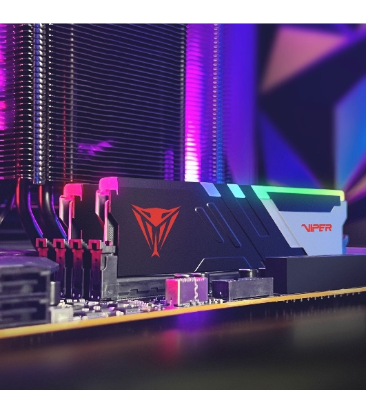 Оперативная память Patriot Viper Venom, DDR5, 32GB (2x16GB), 7400MHz, CL36, DIMM, с радиаторами, RGB, черный