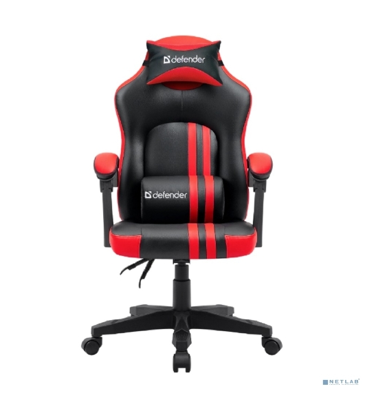 Кресло Defender MERCURY BLACK/RED черный/красный, экокожа