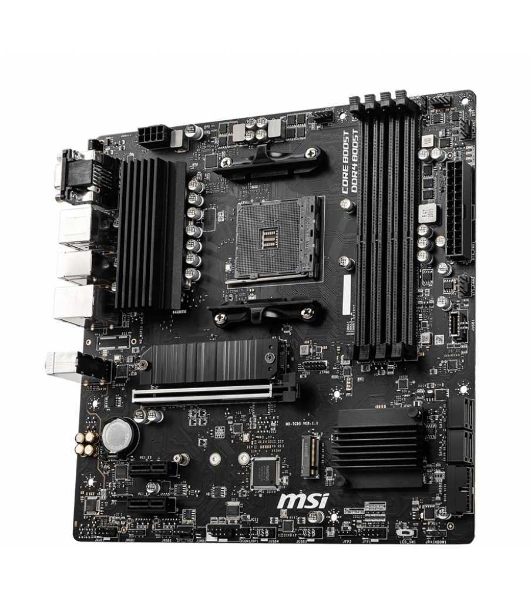 Материнская плата MSI B550M PRO-VDH, AM4, AMD B550, 4xDDR4, 4xSATA, 2xM.2, 1xPCI-E 4.0 x16, 2xPCI-E x1, 1xDP, 1xHDMI, 1xVGA, 1x 1Gb LAN, 2xUSB 2.0, 4xUSB 3.2 Gen 1, 3x3.5 мм, 7.1, Micro-ATX