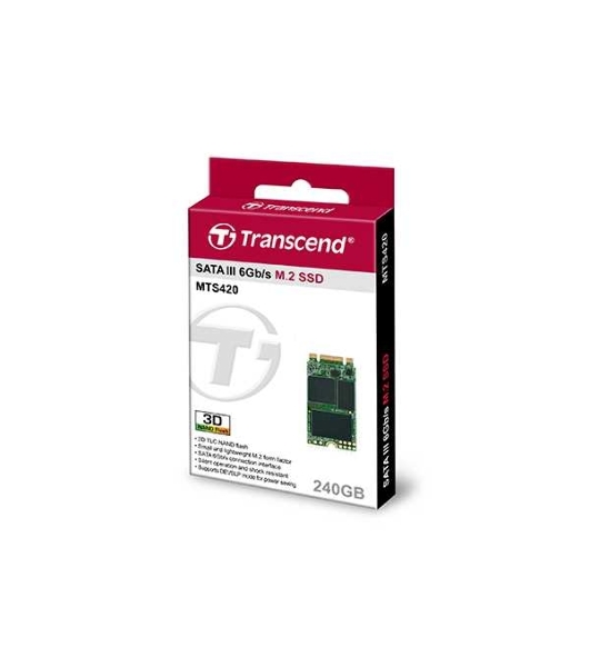 Накопитель SSD 240GB Transcend MTS420, 3D NAND, M.2[R/W - 560/500 MB/s]