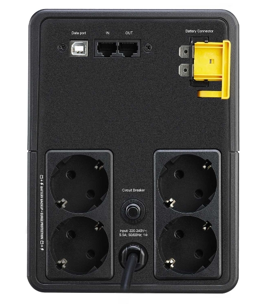 Источник бесперебойного питания APC Back-UPS BX1200MI-GR, 1200ВА / 650Вт / 4 EURO