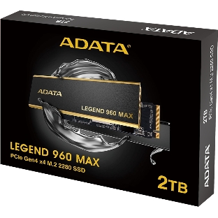 Накопитель SSD ADATA LEGEND 960 MAX, 2Tb, PCIe 4.0 x4, M.2 2280, NVMe, R/W 7400/6800, с радиатором