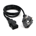Кабель питания Cablexpert PC-186-1M, 1м, Schuko- C13, 6А, черный, с заземлением, фото 1