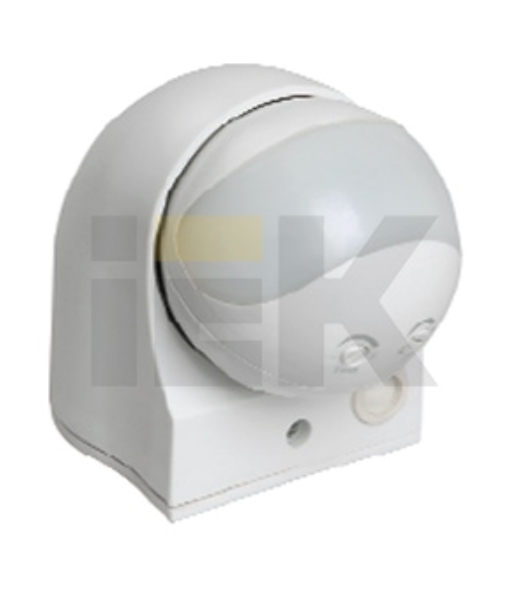 Детектор движения ДД 010 1100Вт угол. обз. 180град. IP44 бел. IEK LDD10-010-1100-001