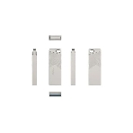 Флешка USB Netac UM1 (NT03UM1N-064G-32PN), 64Gb, USB 3.2, R/W 150/45, серебристый, фото 1