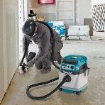 Строительный пылесос Makita DVC150LZ гибридное, белый, 320 Вт, уборка сухая/влажная, пылесборник мешок/контейнер, 15 л, фото6
