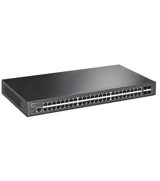 Коммутатор Jetstream 48-port gigabit L2+ managed switch with 4-gigabit uplink ports, 48 10/100/1000Mbps RJ-45 port, 4 1000Mbps SFP slots