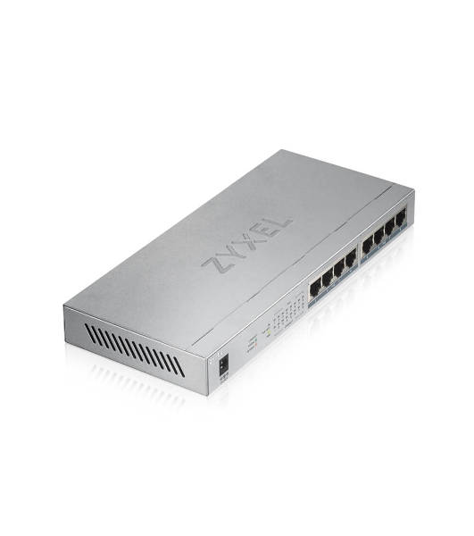 Коммутатор Zyxel GS1008HP Switch PoE +, 8xGE PoE +, tabletop, metal, silent, budget PoE 60 W