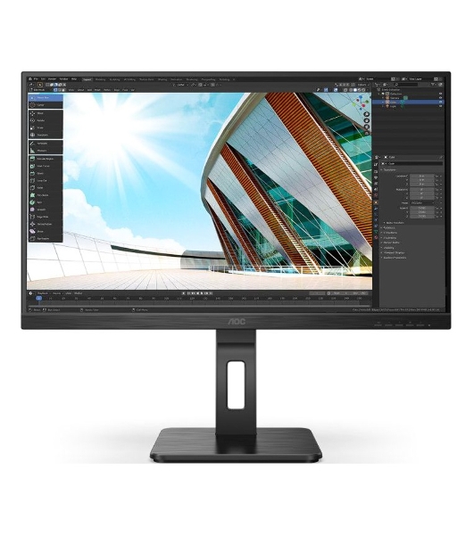 Монитор 27' AOC 27P2Q IPS 1920x1080, 75 Гц, 4 мс, 16:9, 250 кд/м2, 1хDVI, 1хDP, 1xHDMI, 1xVGA, 1x3.5 мм, черный