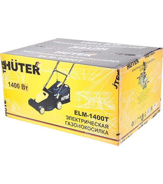 Газонокосилка электрическая Huter ELM-1400Т, от сети, 1400 Вт