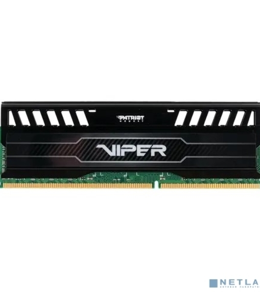 Оперативная память Patriot Viper 3, DDR3, 8GB (1x8 GB), 1600 MHz, CL10, DIMM, радиатор, черный