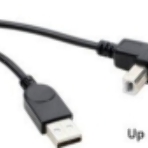 Кабель USB 2.0 на USB-B угол вверх 0,3 м, фото 1