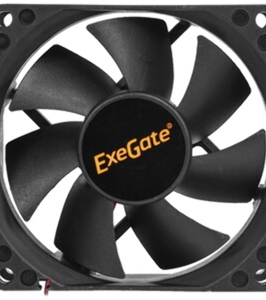 Вентилятор для корпуса ExeGate ExtraSilent ES08025SM черный, 80 мм, 2100 об/мин, 21 дБ, 3 pin