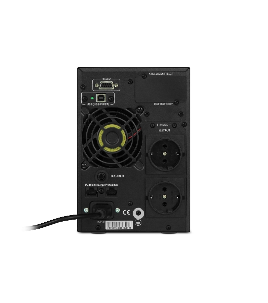 Источник бесперебойного питания PowerMan Online 1000 PLUS (1000ВА/800Вт, Online-Double conversion/LCD Display/USB/Software/RJ11/45,RS-232)
