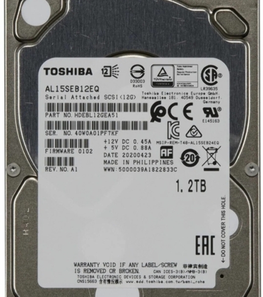 Жесткий диск Toshiba HDD SAS 1.2Tb 2.5' 10K 128Mb