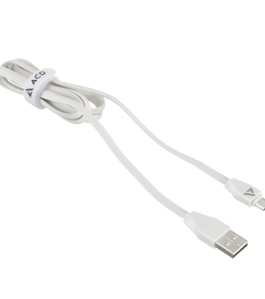 Кабель USB ACD-Life MicroUSB - USB-A TPE, 1м, белый
