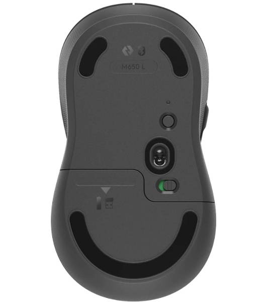 Мышь беспроводная Logitech Signature M650 графитовый, 4000 dpi, радиоканал, Bluetooth, USB, кнопки - 5