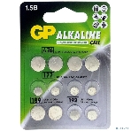 Набор алкалиновых пуговичных батареек GP ACM02F-2CR12 120/1440 - 12 шт. в блистере, фото 1