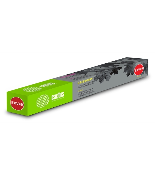 Картридж лазерный Cactus CS-EXV49Y желтый (19000 стр.) для Canon IR C3320/C3320i/C3325i/C3330i/C3500/C3520i MFP/C3525i MFP/C3530i MFP