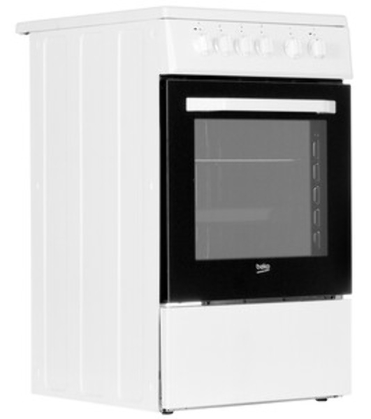 Плита электрическая Beko FFSS57000W белый, конфорок 4 электрических, духовка 60 л, 50 см x 85 см x 60 см
