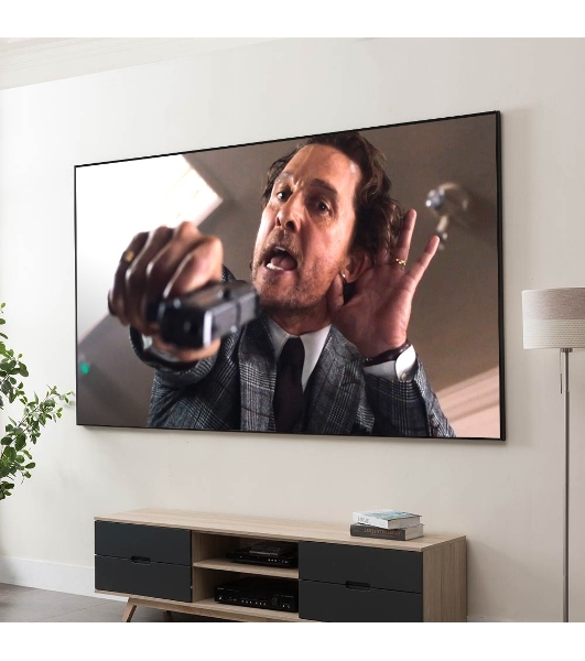 Экран Cinema S'OK Pro 16:9 163' настенно-потолочный, на раме, 360x200см, рама черная 1см, полотно серый HCG