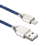 Кабель USB ACD-Titan Lightning - USB-A Нейлон, 1м, сине-черный, фото2