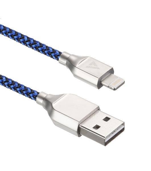 Кабель USB ACD-Titan Lightning - USB-A Нейлон, 1м, сине-черный