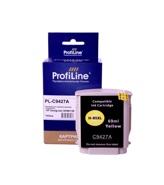 Картридж струйный ProfiLine PL-C9427A (№85) для принтеров HP DesignJet 30/90/130 с чернилами Yellow